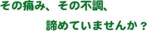 カイロプラクティック福住　諦めていませんか